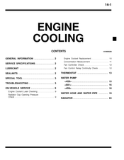 Mitsubishi Engine cooling Workshop Manual