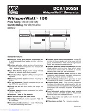 Multiquip WhisperWatt DCA150SSI Specifications