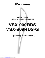 Pioneer VSX-909RDS-G Operating Instructions Manual
