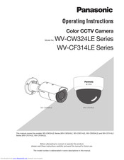 Panasonic WV-CW324LE Series Operating Instructions Manual