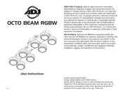 American DJ OCTO BEAM RGBW User Instructions