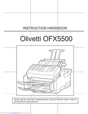 Olivetti OFX 5500 Instruction Manual