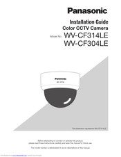 panasonic WV-CF314LE Series Installation Manual