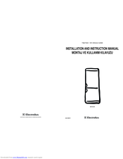 Electrolux ER 8126 B Installation And Instruction Manual