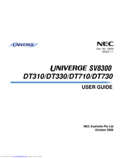NEC univerge SV8300 DT330 User Manual