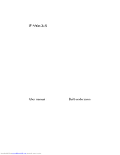 Electrolux E 59042-6 User Manual
