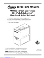 Amana AMH81205D*B* Technical Manual