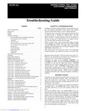 Carrier PG9UAA Troubleshooting Manual