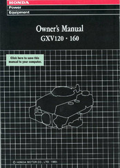 Honda GXV120 Owner's Manual