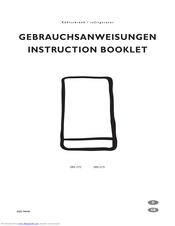 Electrolux ERN 1572 Instruction Booklet