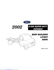 Ford 2002 E-550 Super Duty Cutaway Supplementary Manual