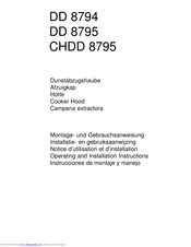 AEG CHDD 8795 Operating And Installation Manual