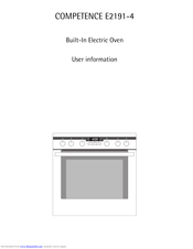 AEG-ELECTROLUX COMPETENCE E2191-4 User Information