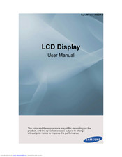 Samsung SyncMaster 460DR-2 User Manual