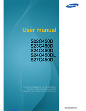 Samsung SyncMaster S24C450DW User Manual