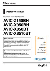 Pioneer AVIC-X950BH Operation Manual