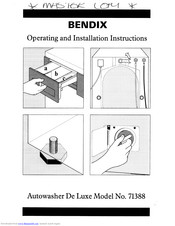 Tricity Bendix De Luxe 71388 Operating And Installation Manual