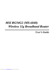 MSi RG-54G2 User Manual