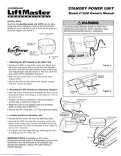 Chamberlain LiftMaster Professional 475M Owner's Manual