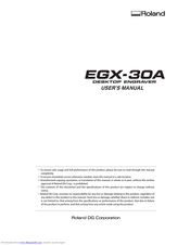Roland EGX-30A User Manual