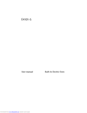 Electrolux E4101-5 User Manual