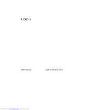 Electrolux E1000-5 User Manual
