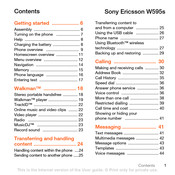 Sony Ericsson W595s User Manual