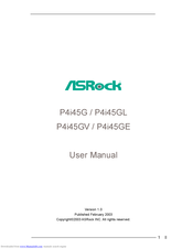 ASROCK P4i45GE User Manual