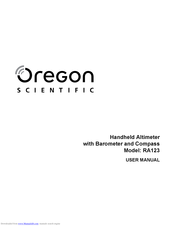 Oregon Scientific RA123 User Manual