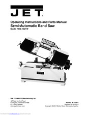 Jet HBS-1321W WMH Operating Instructions And Parts Manual