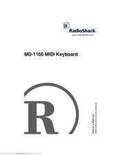 Radio Shack MD-1160 Owner's Manual
