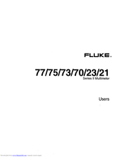 Fluke 73 User Manual