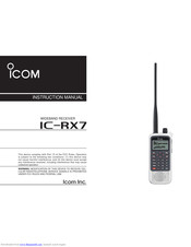 ICOM IC-RX7 Instruction Manual