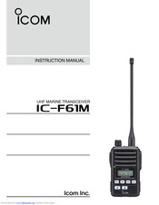 ICOM IC-F61M Instruction Manual
