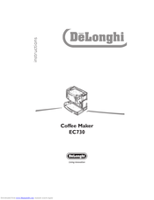 DELONGHI EC730 Instructions Manual