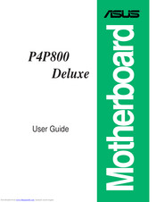 ASUS P4P800 DELUXE User Manual