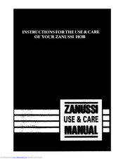 Zanussi Hob Instructions For The Use & Care