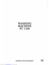 Zanussi FC 1100 Instruction Booklet