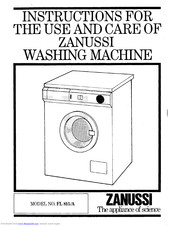 Zanussi FL 815/A Instructions For The Use And Care