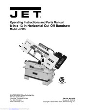 Jet J-7015 Operating Instructions And Parts Manual