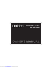 Uniden ELITE 8815+1 Series Owner's Manual