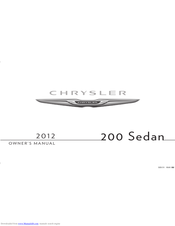 Chrysler 200 Sedan 2012 Owner's Manual