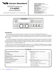 Vertex Standard VX-6000U Serivce Manual