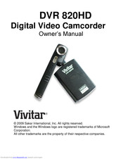 Vivitar DVR 820HD Owner's Manual