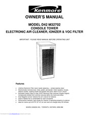 Kenmore D42 M32702 Owner's Manual