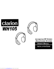 Clarion WH 105 Owner's Manual & Installation Manual