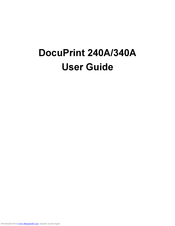 Xerox DocuPrint 340A User Manual
