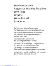 AEG Automatic washing machines Installation And Connection Instructions