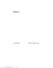 Electrolux B9820-5 User Manual