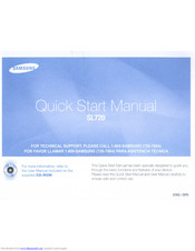 Samsung SL720 - Digital Camera - Compact Quick Start Manual